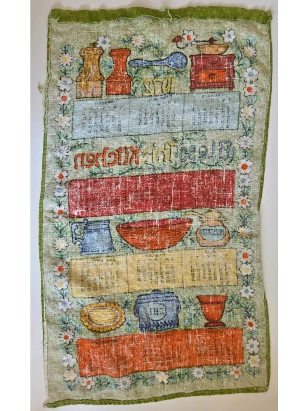 Vtg 1972 Tea Towel 